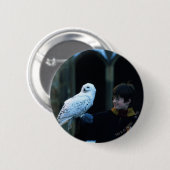 Badge Rond 5 Cm Harry et Hedwig 2 (Devant & derrière)