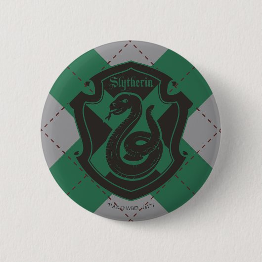 Badge Rond 5 Cm Harry Potter | Blason de la maison Serpentard (Devant)
