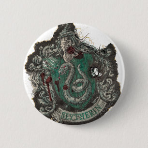 Badge Rond 5 Cm Harry Potter Blason de Serpentard - Vintage