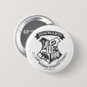 Badge Rond 5 Cm Harry Potter | Blason Rétro de Poudlard (Devant & derrière)
