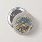 Badge Rond 5 Cm HARRY POTTER™ | CHÂTEAU DE Poudlard™ (Devant & derrière)
