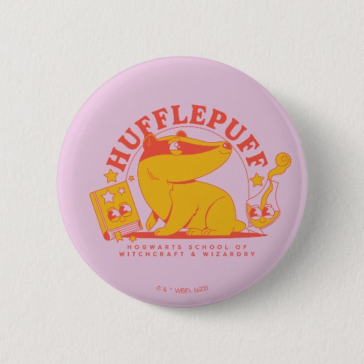 Badge Rond 5 Cm HARRY POTTER™ | Cute HUFFLEPUFF™ (Devant)