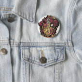 Badge Rond 5 Cm Harry Potter | Gryffindor Crest - Destroyed (En situation)