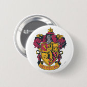 Badge Rond 5 Cm Harry Potter | Gryffindor Crest Gold et Rouge (Devant & derrière)