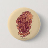 Badge Rond 5 Cm Harry Potter | Gryffindor Lion Crest (Devant)