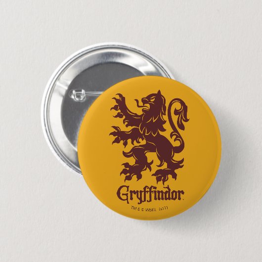Badge Rond 5 Cm Harry Potter | Gryffindor Lion Graphic (Devant & derrière)