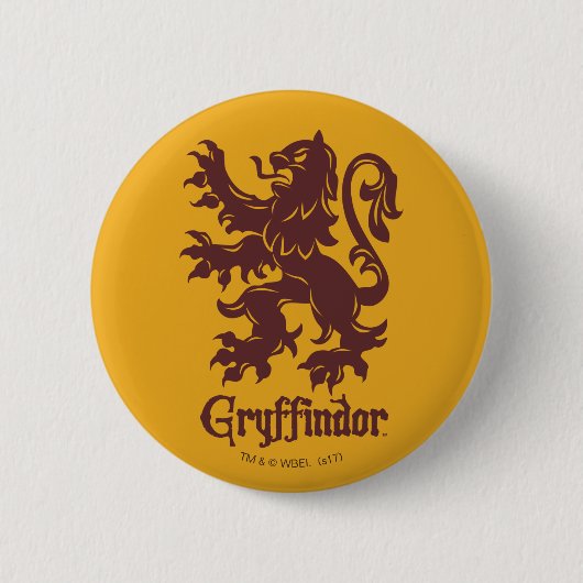 Badge Rond 5 Cm Harry Potter | Gryffindor Lion Graphique (Devant)
