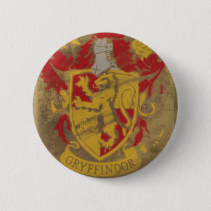 Badge Rond 5 Cm Harry Potter   Gryffindor - Retro House Crest