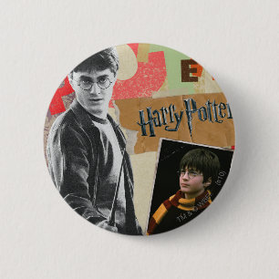 Badge Rond 5 Cm Harry Potter hier et aujourd'hui
