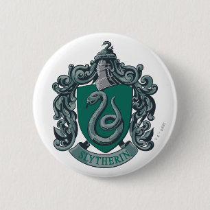 Badge Rond 5 Cm Harry Potter   Slytherin Crest Green