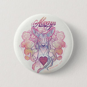 Badge Rond 5 Cm Harry Potter Spell   "Toujours" Doe Patronus