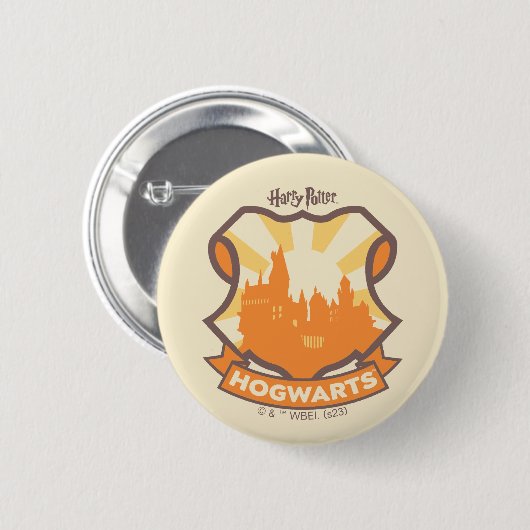 Badge Rond 5 Cm HARRY POTTER™ | Summer Magic HOGWARTS™ Crest (Devant & derrière)