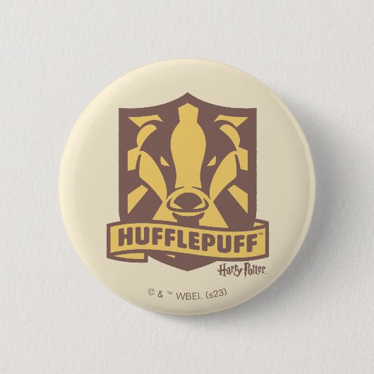 Badge Rond 5 Cm HARRY POTTER™ | Summer Magic HUFFLEPUFF™ Crest (Devant)