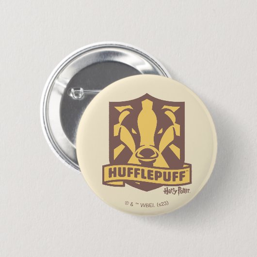 Badge Rond 5 Cm HARRY POTTER™ | Summer Magic HUFFLEPUFF™ Crest (Devant & derrière)