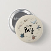 Badge Rond 5 Cm HARRY POTTER™ Team Boy (Devant & derrière)