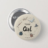 Badge Rond 5 Cm HARRY POTTER™ Team Girl (Devant & derrière)