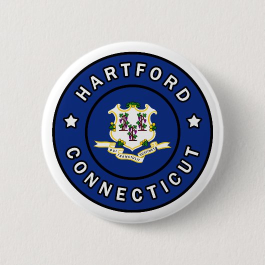 Badge Rond 5 Cm Hartford Connecticut (Devant)