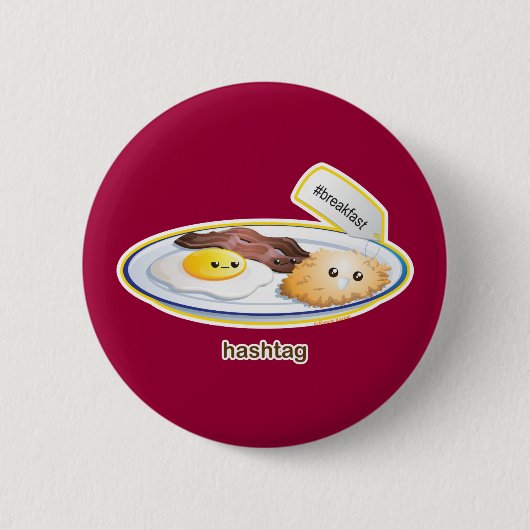 Badge Rond 5 Cm Hashtag (Devant)