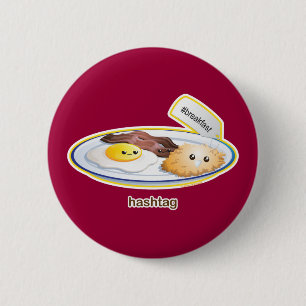 Badge Rond 5 Cm Hashtag