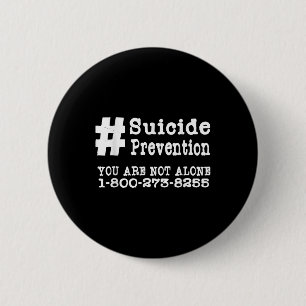Badge Rond 5 Cm Hashtag sur la prévention du suicide _ Santé menta