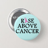Badge Rond 5 Cm Hausse au-dessus de Cancer (Devant & derrière)