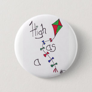 Badge Rond 5 Cm Haut comme cerf-volant