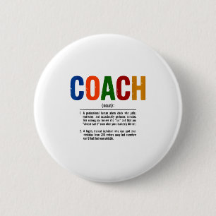 Badge Rond 5 Cm Haut de tank Définition d'entraîneur Cadeau d'entr