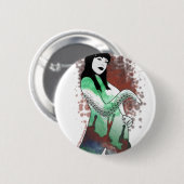 Badge Rond 5 Cm Haute prêtresse de Cthulhu (Devant & derrière)