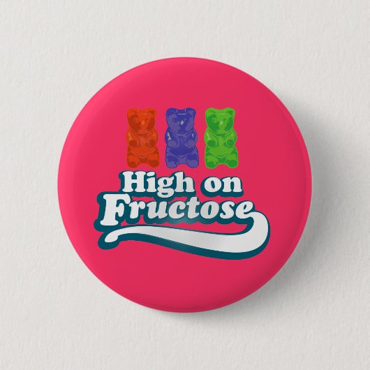 Badge Rond 5 Cm Haute sur le fructose (Devant)