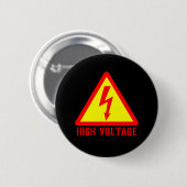 Badge Rond 5 Cm Haute tension (Devant & derrière)