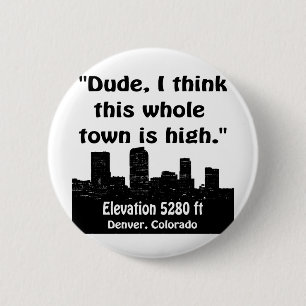 Badge Rond 5 Cm Haute ville de Denver