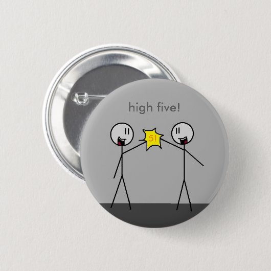 Badge Rond 5 Cm hauts cinq ! (Devant & derrière)