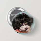 Badge Rond 5 Cm Hava Havanese ! (Devant & derrière)