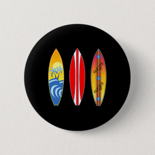 Badge Rond 5 Cm Hawaï polynésien Tiki Surf Surf Surfboard (2-s