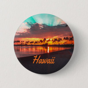 Badge Rond 5 Cm Hawaii Beach Hawaii Îles Hawaii
