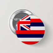 BADGE ROND 5 CM HAWAII / DRAPEAU HAWAIIEN (Devant & derrière)