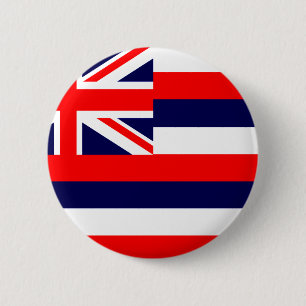 BADGE ROND 5 CM HAWAII / DRAPEAU HAWAIIEN