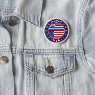 Badge Rond 5 Cm Hawaii, États-Unis, t-shirt Hawaii