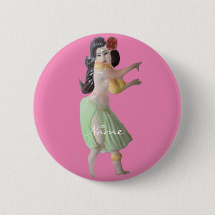 Badge Rond 5 Cm Hawaii Hula Dancer Thunder_Cove