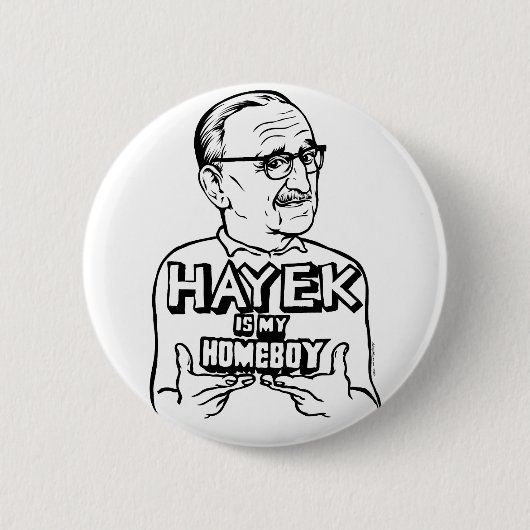 Badge Rond 5 Cm Hayek est mon bouton de Homeboy (Devant)