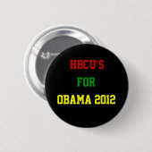 Badge Rond 5 Cm HBCU pour Obama (Devant & derrière)