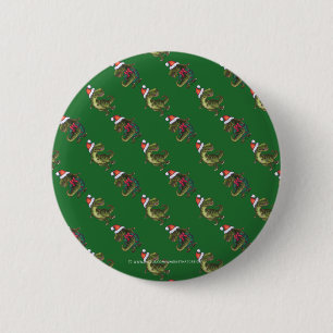 Badge Rond 5 Cm Heads and Tails Solive TRex Green Pattern