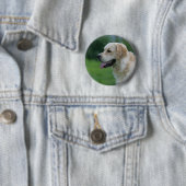Badge Rond 5 Cm Headshot 2 2 de golden retriever (En situation)
