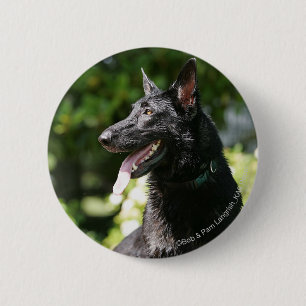 Badge Rond 5 Cm Headshot 2 de berger allemand