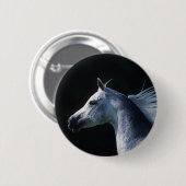 Badge Rond 5 Cm Headshot arabe 2 de cheval (Devant & derrière)