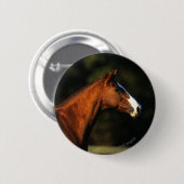 Badge Rond 5 Cm Headshot de cheval de pur sang (Devant & derrière)