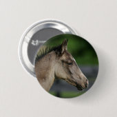 Badge Rond 5 Cm Headshot quart de poulain de cheval (Devant & derrière)