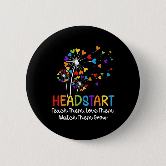 Badge Rond 5 Cm Headstart Teacher Early Childhood Educator  (Devant)