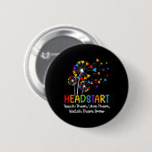 Badge Rond 5 Cm Headstart Teacher Early Childhood Educator  (Devant & derrière)