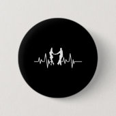 Badge Rond 5 Cm Hearbeat Tango Dancing Samba Dancer (Devant)